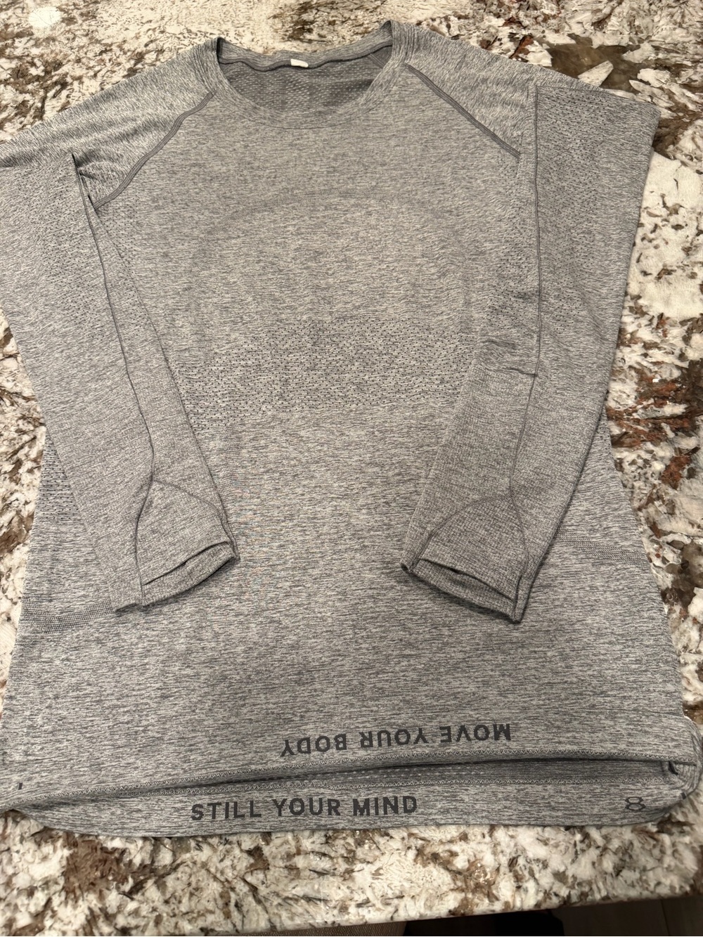 lululemon athletica Gray Marled Long-Sleeve Pullover